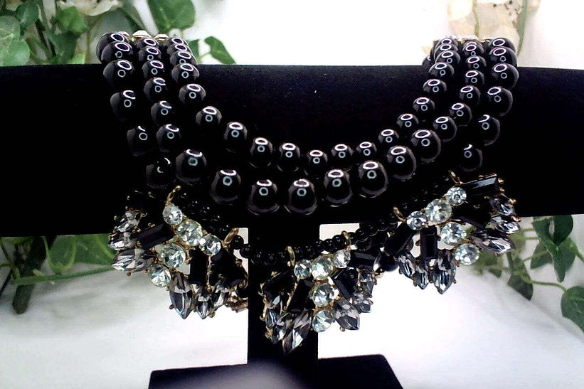 Black and Diamond Necklace