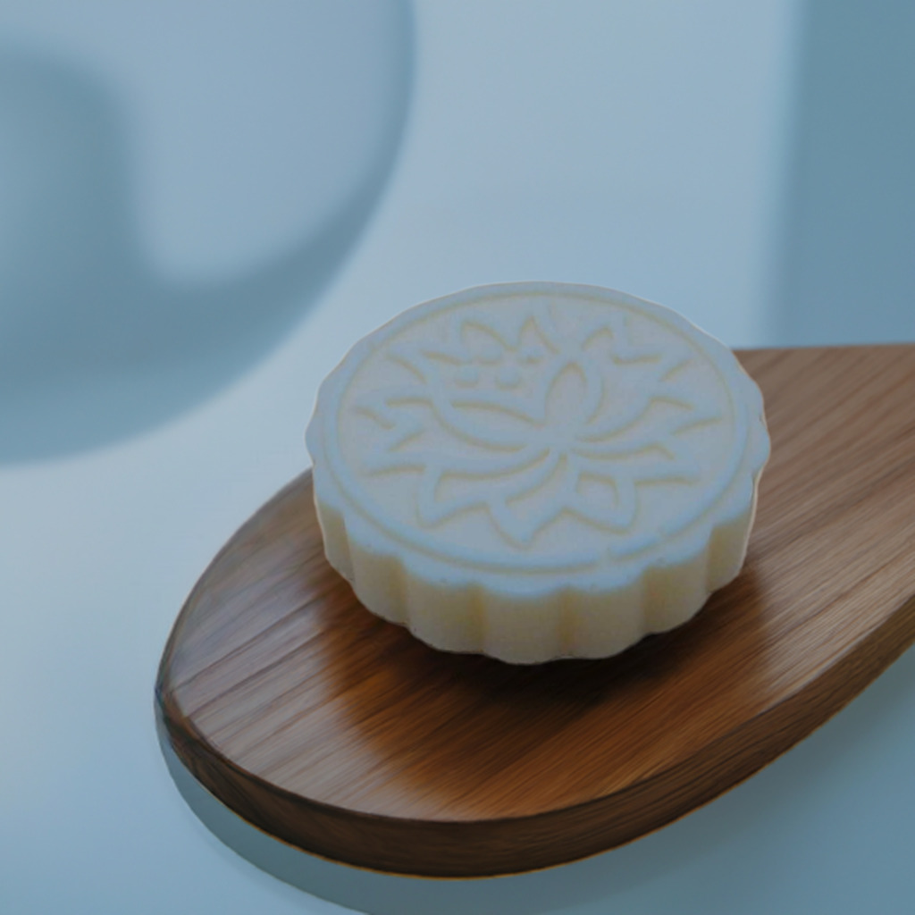 a soap bar sitting on top of a wooden stand