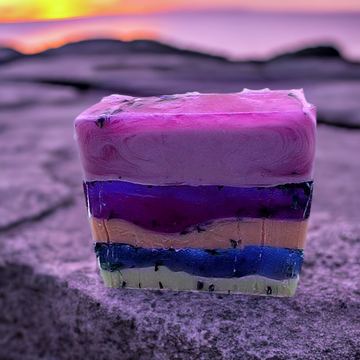 Lavender Rain Sunset infused in Glycerin Goat Milk Soap