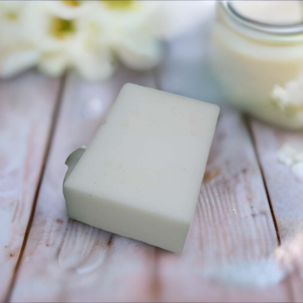 a soap bar sitting on top of a wooden table