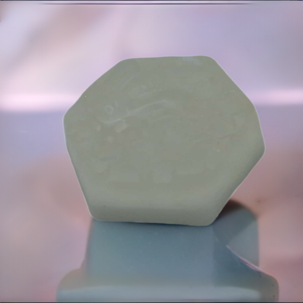 a white hexagonal object sitting on top of a table