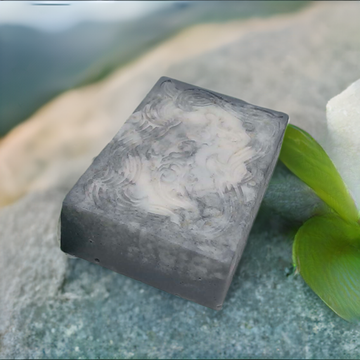 Lemongrass and Cypress infused in Bamboo Charcoal Oatmeal Soap