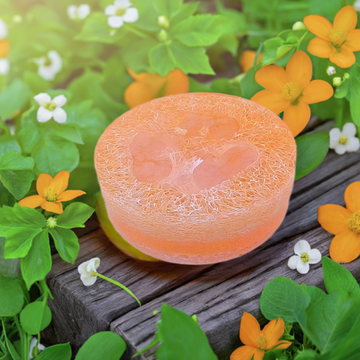 Fleur d'oranger infusée dans du savon Loofah au miel